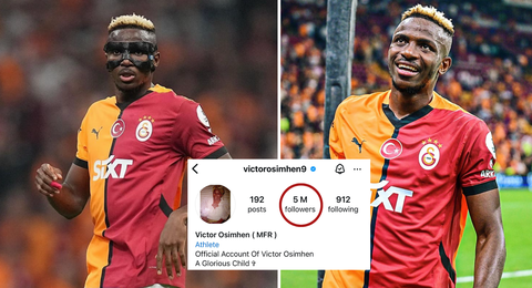 Victor Osimhen reaches 5 MILLION followers on Instagram hours after impressive Galatasaray debut