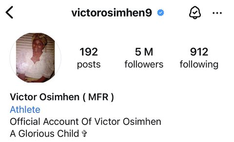 Osimhen Hits 5 Million Instagram Followers After Stellar Galatasaray Debut