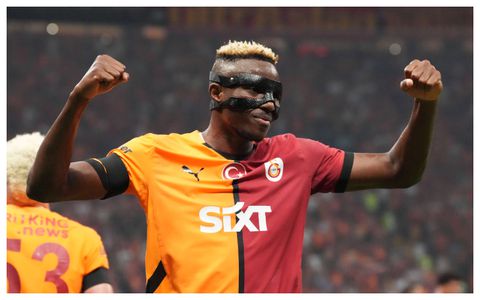 [Watch]: Victor Osimhen's incredible assist for former Napoli teammate Dres Mertens in Turkish Super Lig biggest derby