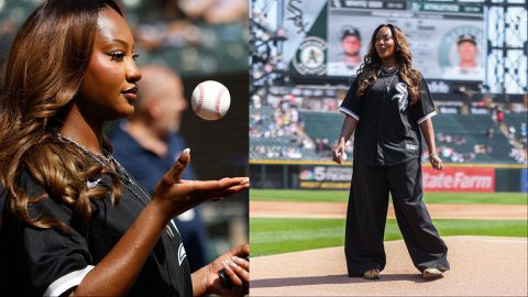 Tems: Nigerian Afrobeats star throws out a ceremonial first pitch for Chicago White Sox