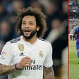 Ex-Real Madrid defender Marcelo and Barcelona legend Lionel Messi || Pulse Sports collage