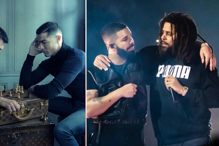 Drake and J. Cole recreate iconic Messi and Ronaldo picture in new music video