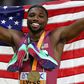 Noah Lyles named Jesse Owens Male Athlete of the Year for the third time at USATF Awards.