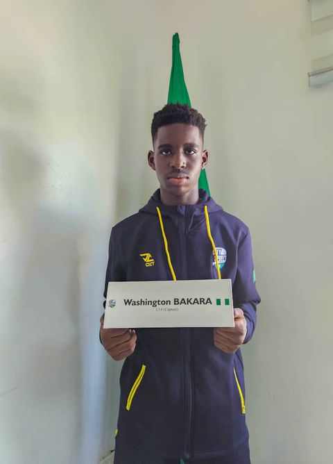 City Sports under-14 football captain, Washington Bakara