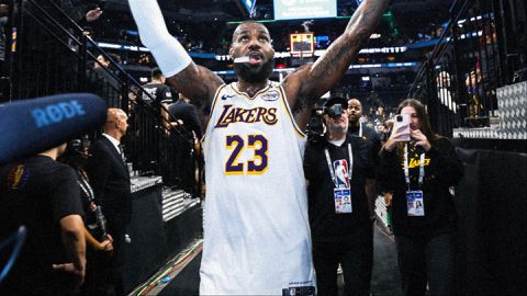 LeBron James bags 4th straight triple-double as Lakers outlast Spur in NBA Cup