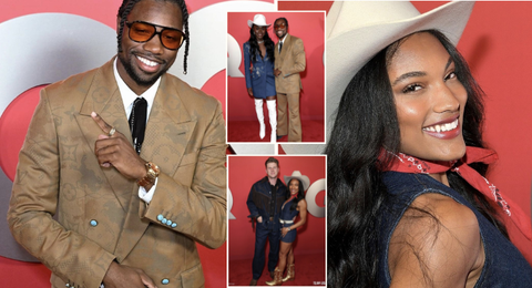 Athletics Power Couples: The Woodhalls link up with Noah Lyles and Junelle Bromfield at GQ's Men of the Year Party