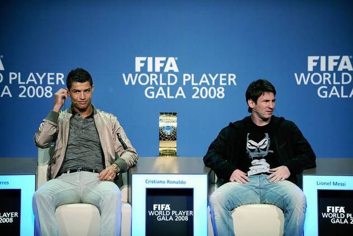 Lionel Messi and Cristiano Ronaldo at the 2008 FIFA World Player of the Year Gala | Imago