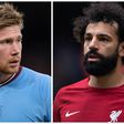 Manchester City and Liverpool stars - Kevin de Bruyne and Mohamed Salah || Image credit