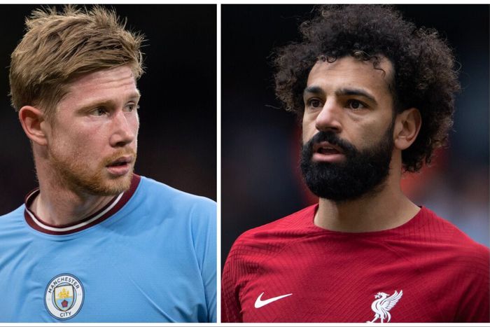 Manchester City and Liverpool stars - Kevin de Bruyne and Mohamed Salah || Image credit