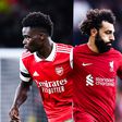 Bukayo Saka and Mohamed Salah || Image credit: Premier League.com