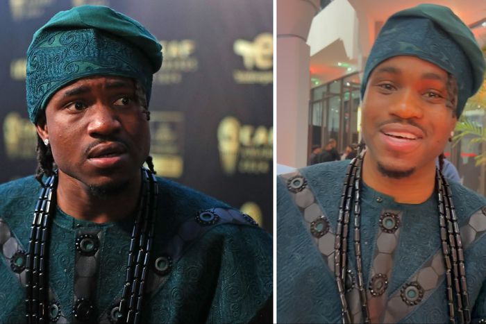 Super Eagles of Nigeria star Ademola Lookman outshines rivals with the traditional outfit known as Agbada to 2024 CAF Awards.