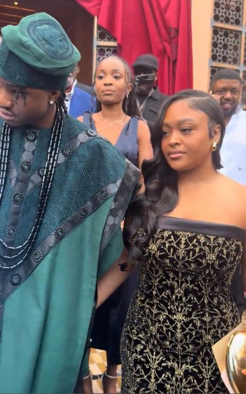 Ademola Lookman and his girlfriend Jayda Love at the 2024 CAF Awards in Marrakech