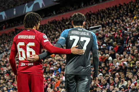 Liverpool beat Napoli 2-0 at Anfield in November 2022