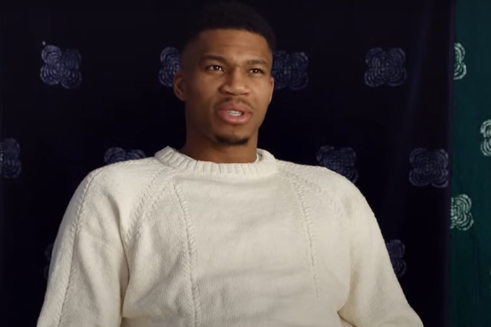 Giannis Antetokounmpo in his WhatsApp 30-minute documentary.