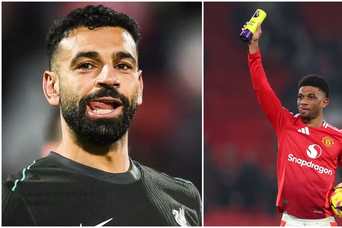 Mo Salah (left) and Amad.