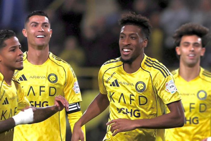 Al Nassr players celebrating goal against Al-Shabab || Image credit: Al Nassr Zone(X)