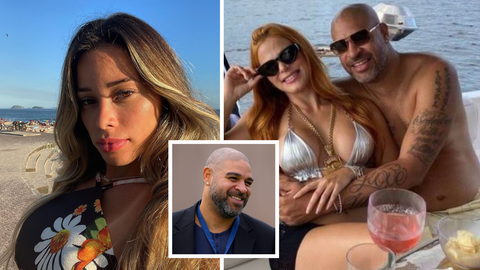 Adriano's wife asks for divorce less than 3 months after marriage as ex-Brazil star cosies with mystery lady on 41st birthday