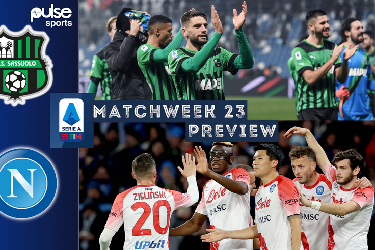 Preview: Sassuolo v Napoli leads game week 23