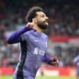 Mohamed Salah celebrates scoring against Brentford | Imago