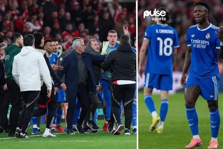 Benfica vs Real Madrid: Vinicius screamer, racism incident and Mourinho red card as Los Blancos take first-leg advantage