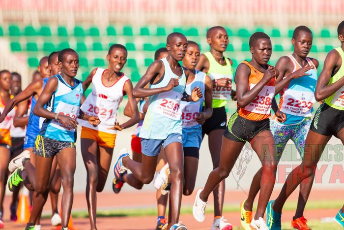 Junior athletes in action