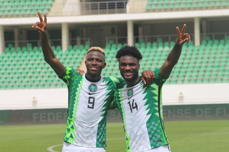 Super Eagles strikers Victor Osimhen and Terem Moffi