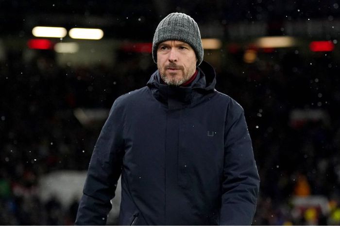 Manchester United manager Erik ten Hag in Old Trafford ahead of the UEFA Europa League Round of 16.