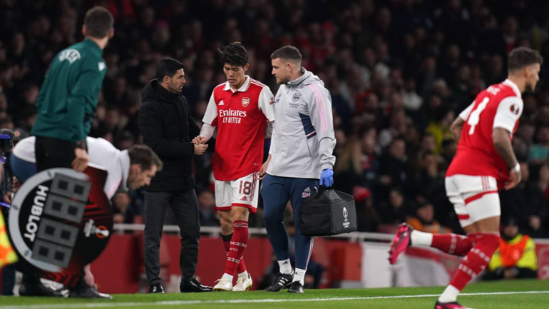Mikel Arteta forced into early substitution after Tomiyasu's injury