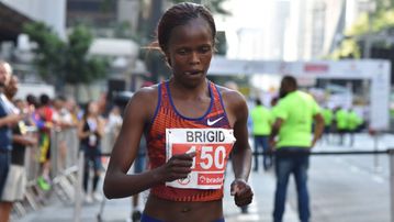 Brigid Kosgei fires warning to London Marathon rivals after impressive ‘warm up’ in Lisbon