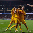 Barcelona players celebrating Joao Felix's opener against Atletico Madrid || Image credit: Imago