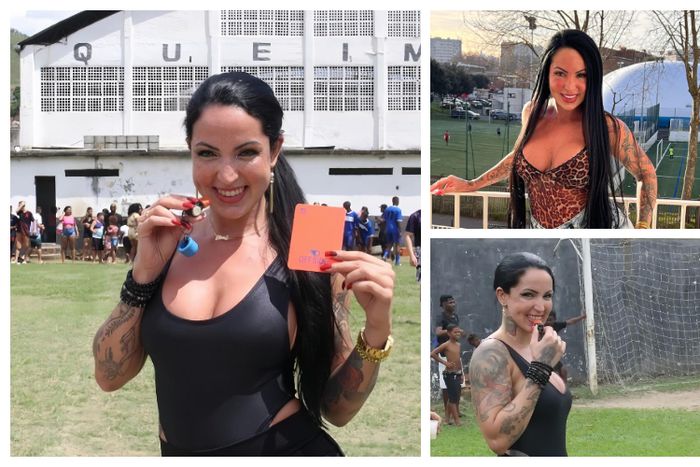 p*rn star trains to become football referee