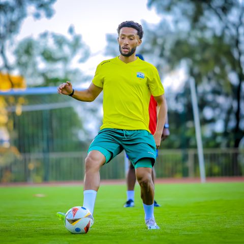 Amavubi of Rwanda enjoys a training session ahead of the World Cup qualifier against the Super Eagles of Nigeria.
