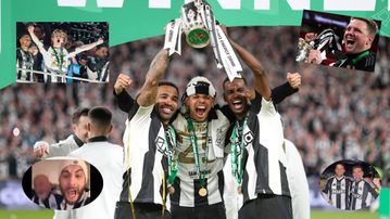 Magpies Go Wild! Newcastle fans take over streets as players drench Eddie Howe in boozy chaos