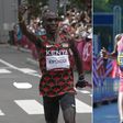 A collage of Eliud Kipchoge and Edna Kiplagat.