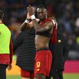 AS Roma forward Tammy Abraham applauding fans after a match.