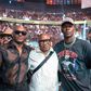 Nigerian Nightmare Kamaru Usman celebrates UFC 300 with Israel Adesanya and his father.