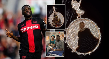 Victor Boniface: Leverkusen hero lavishes over ₦10 million on iced-out custom made chain as tribute to his mother following Bundesliga triumph