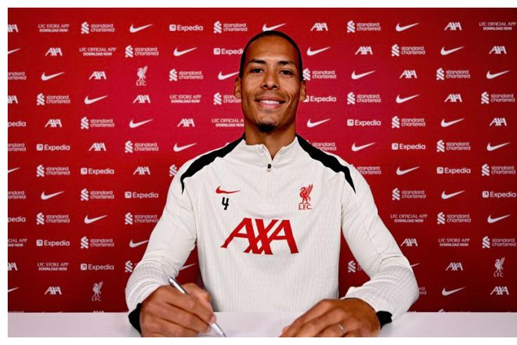 Liverpool captain Virgil van Dijk signs