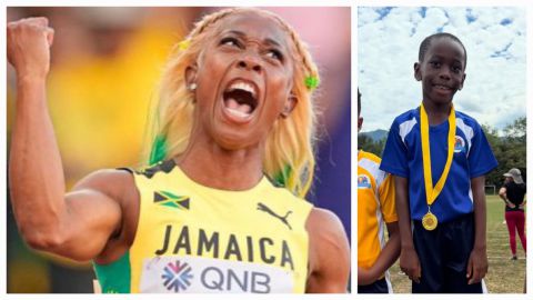 Shelly-Ann Fraser-Pryce And Son Destroy Competition in School Race