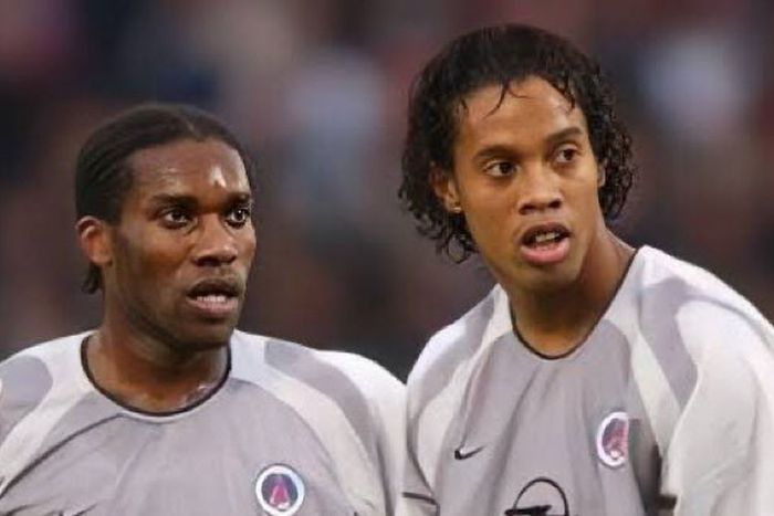 Jay Jay Okocha and Ronaldinho at Paris Saint-Germain