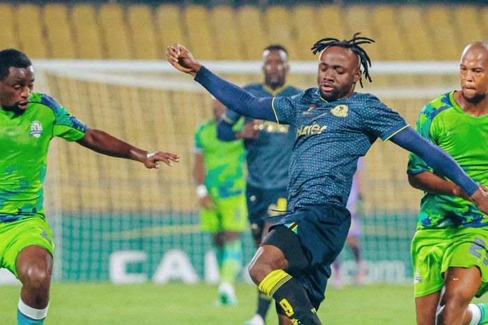 Yanga SC forward Fiston Mayele vs Marumo Gallants.