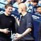 Manchester City vs Crystal Palace - Etihad Stadium - Saturday 12th April 2025 Manchester City manager Pep Guardiola welcomes Crystal Palace manager Oliver Glasner before the game, at the Etihad. || Image credit: IMago