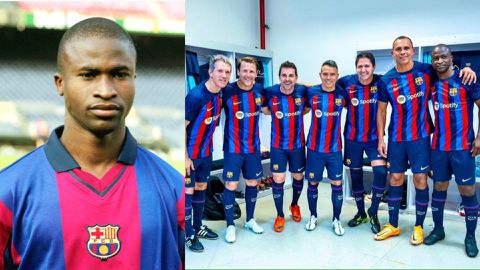 Gbenga Okunowo: Barcelona legends celebrate Nigerian star