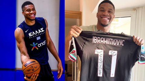 Giannis Antetokounmpo: Nigerian-born NBA star gets signed jersey from Zlatan Ibrahimovic
