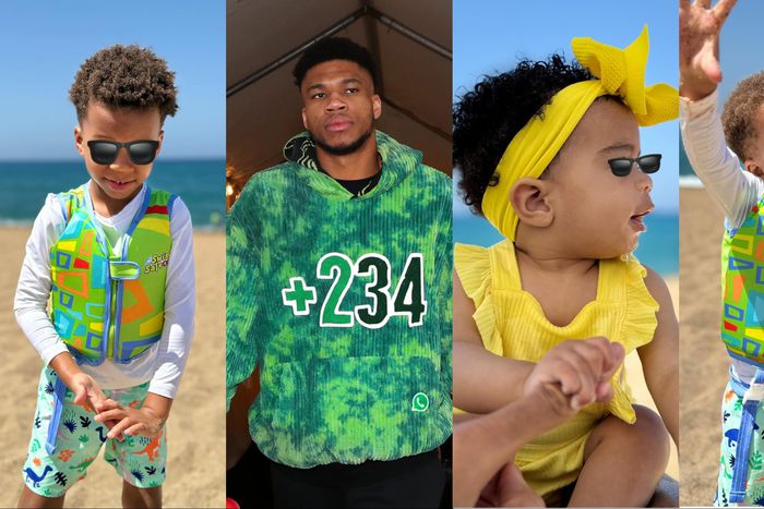 See how Nigerian Freak Giannis Antetokounmpo celebrated children on Father's Day.