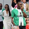 Idris, meanwhile, sported a brilliant green shirt from the Super Eagles, the national football team of Nigeria, with black pants.