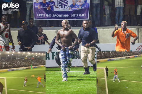 Video: Portable 'Japa' as fans throw plastics at him during performance at Naija Super 8 Final