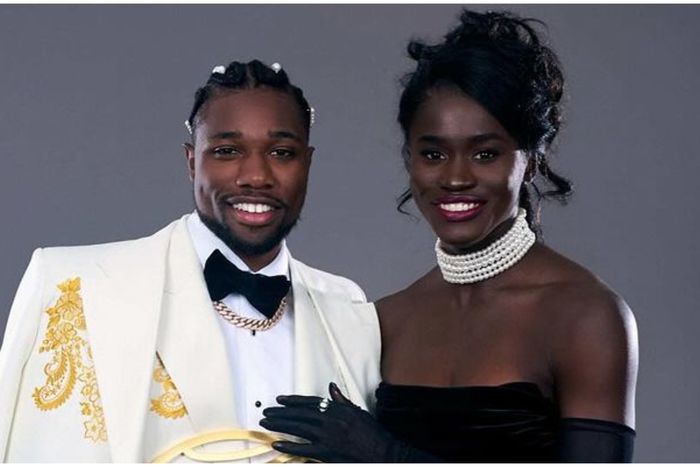 Junelle Bromfield (right) and her beau, Noah Lyles (left).
