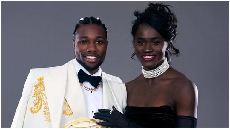 Junelle Bromfield (right) and her beau, Noah Lyles (left).