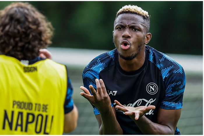 Victor Osimhen is back in training with Napoli amid speculations around his future at the club.